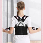 Back Brace & Posture Corrector - Adjustable Support for Upper & Lower Back