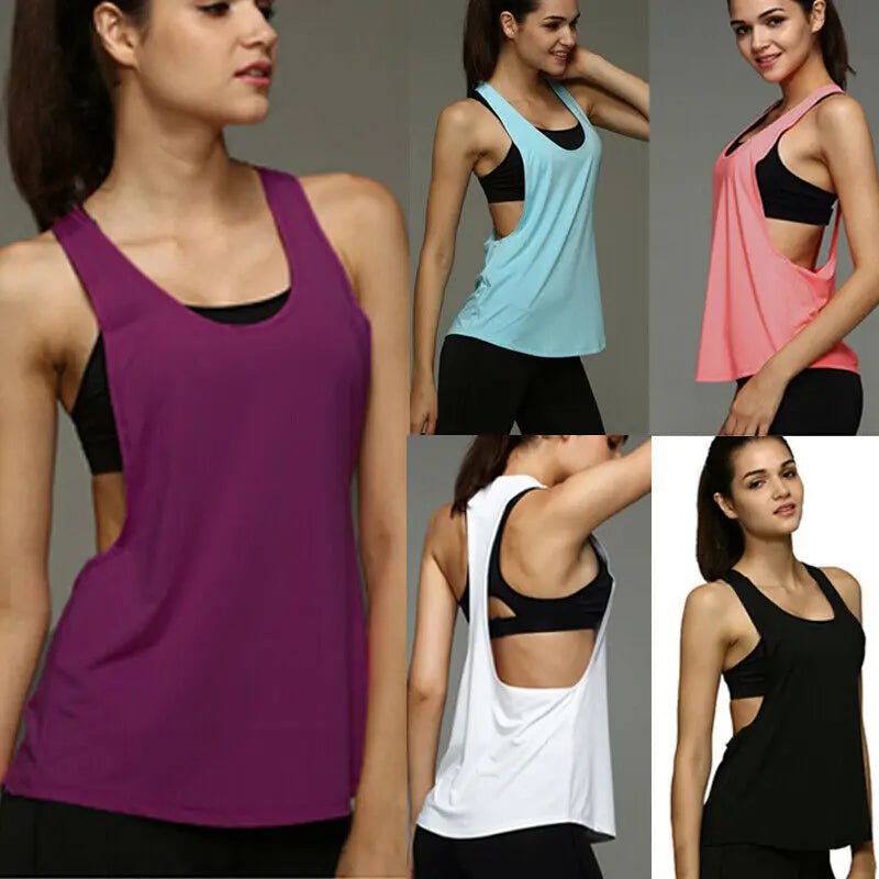 VYRENA Yoga Vest — Women's Sleeveless Backless Sport Tank Top
