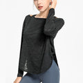 VYRENA Oversized Gym Shirt — Women's Loose Quick-Dry Running Top