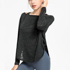 VYRENA Oversized Gym Shirt — Women's Loose Quick-Dry Running Top
