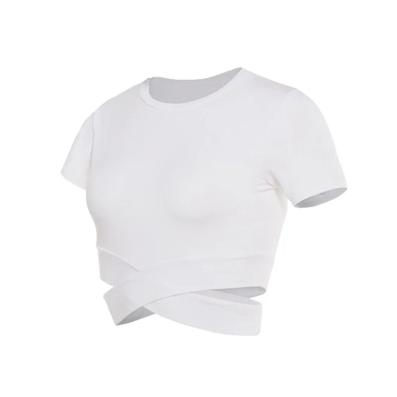 VYRENA Seamless Crop Top — Women's Yoga & Fitness T-Shirt