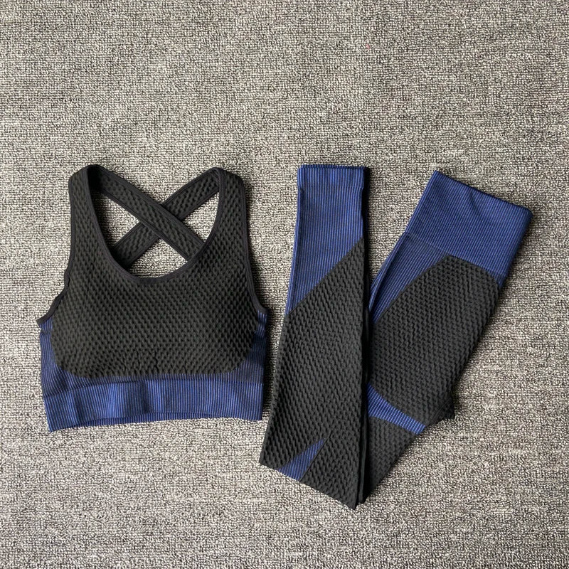 VYRENA Seamless Yoga Suit — Women's Long Sleeve Gym Set