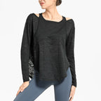 VYRENA Oversized Gym Shirt — Women's Loose Quick-Dry Running Top