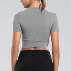 VYRENA Seamless Crop Top — Women's Yoga & Fitness T-Shirt