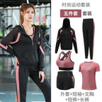 VYRENA 5-Piece Gym Set | Jacket, T-Shirt, Bra, Shorts & Leggings