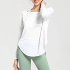 VYRENA Oversized Gym Shirt — Women's Loose Quick-Dry Running Top