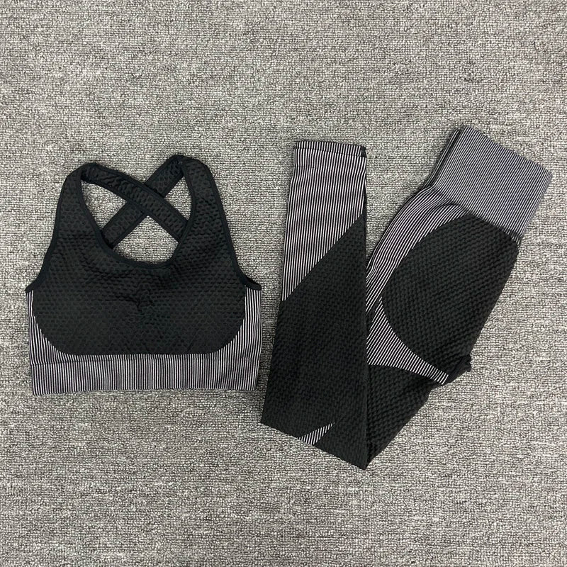 VYRENA Seamless Yoga Suit — Women's Long Sleeve Gym Set