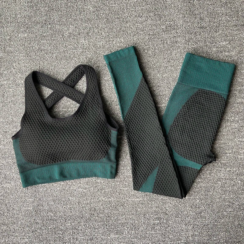 VYRENA Seamless Yoga Suit — Women's Long Sleeve Gym Set