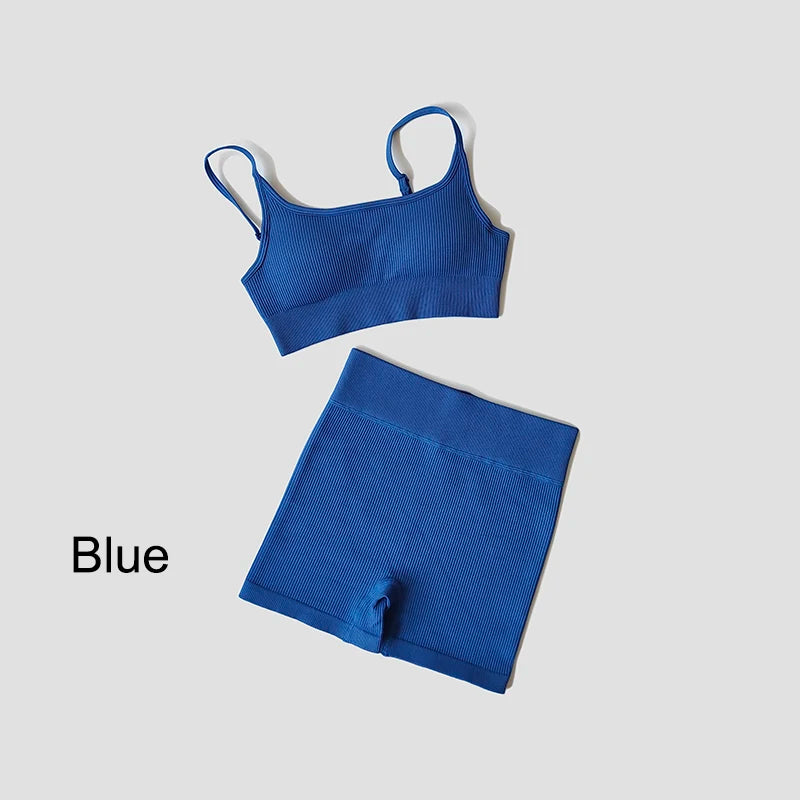 VYRENA Seamless Set — Sports Bra, Crop Top & Leggings