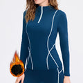 VYRENA Thermal Zip Gym Shirt — Women's Long Sleeve Warm Sports Top