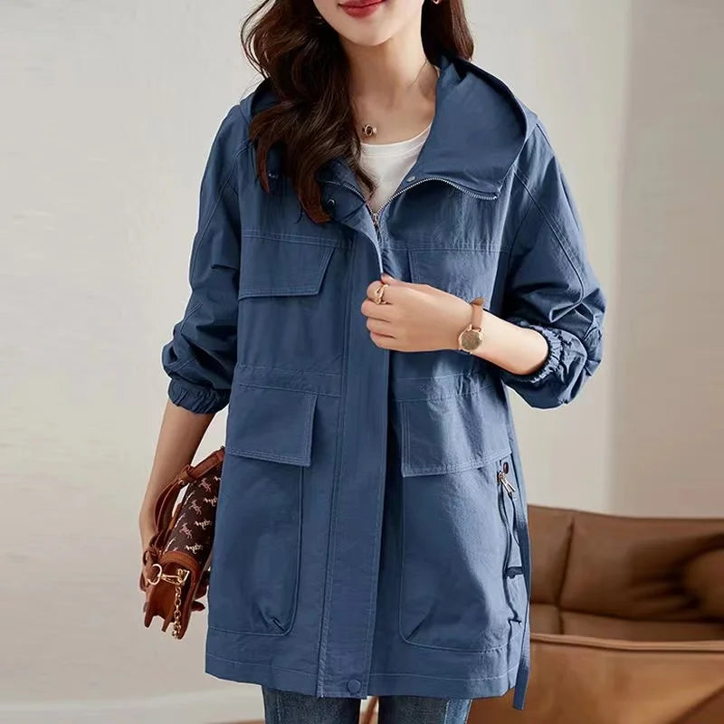 VYRENA Longline Overcoat | Women's Loose Trench Windbreaker
