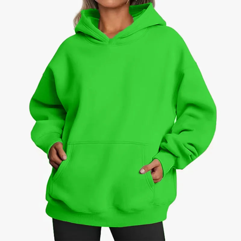 VYRENA Fleece Oversized Hoodie | Women's Warm Pullover Sweatshirt