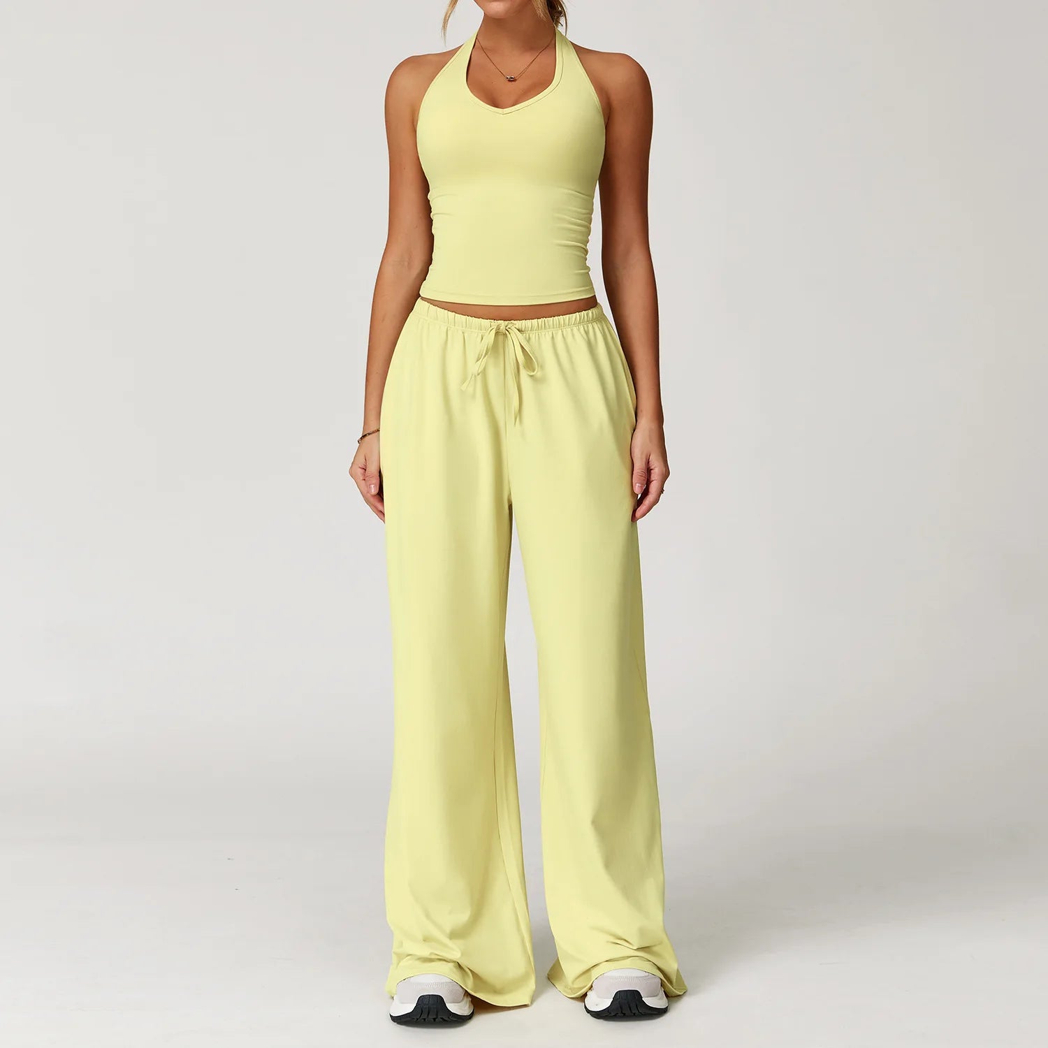 VYRENA Yoga Pants Set — 2-Piece High-Waist Gym Tracksuit