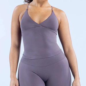 Women's Cross-Back Sports Vest - Padded Seamless Gym Camisole