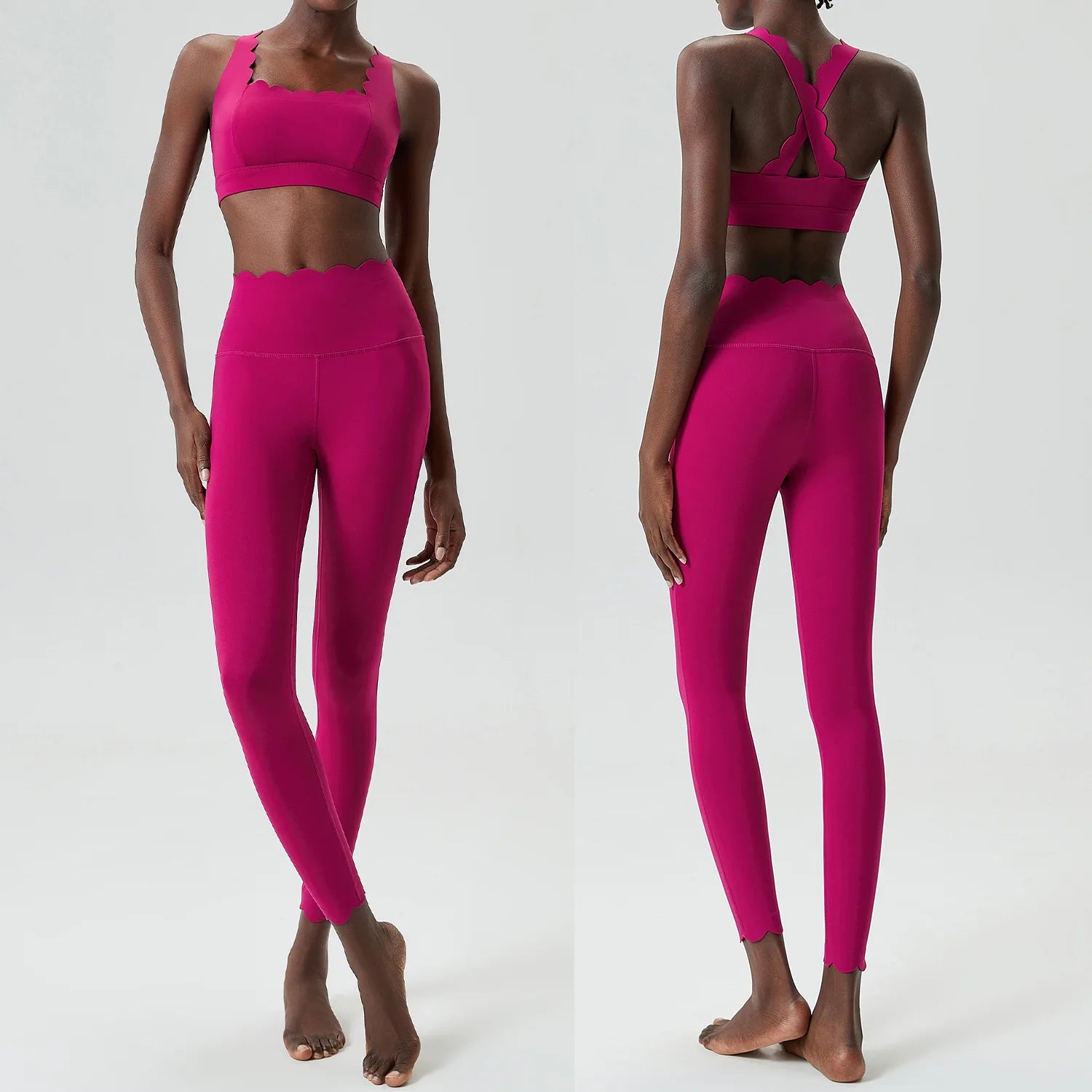 VYRENA Slim Yoga Suit — Women's 2-Piece Breathable Gym Set