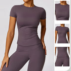 VYRENA Sports T-Shirt — Women's Short Sleeve Stretchy Gym Tee