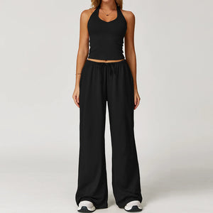 VYRENA Yoga Pants Set — 2-Piece High-Waist Gym Tracksuit