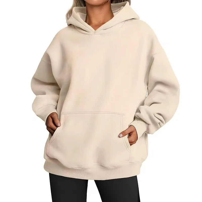 VYRENA Fleece Oversized Hoodie | Women's Warm Pullover Sweatshirt