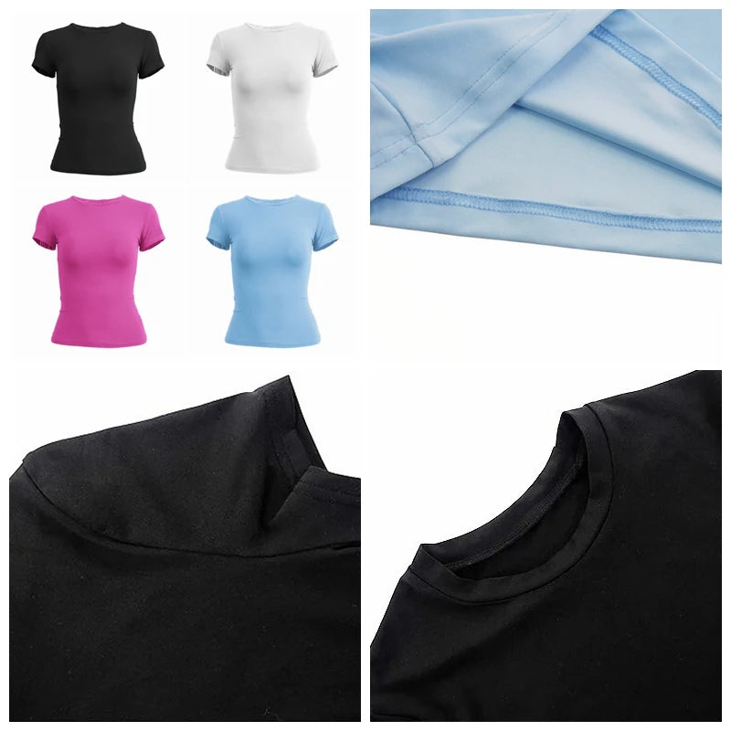 VYRENA Short Sleeve Gym T-Shirt — Women's Slim Fit Sports Top