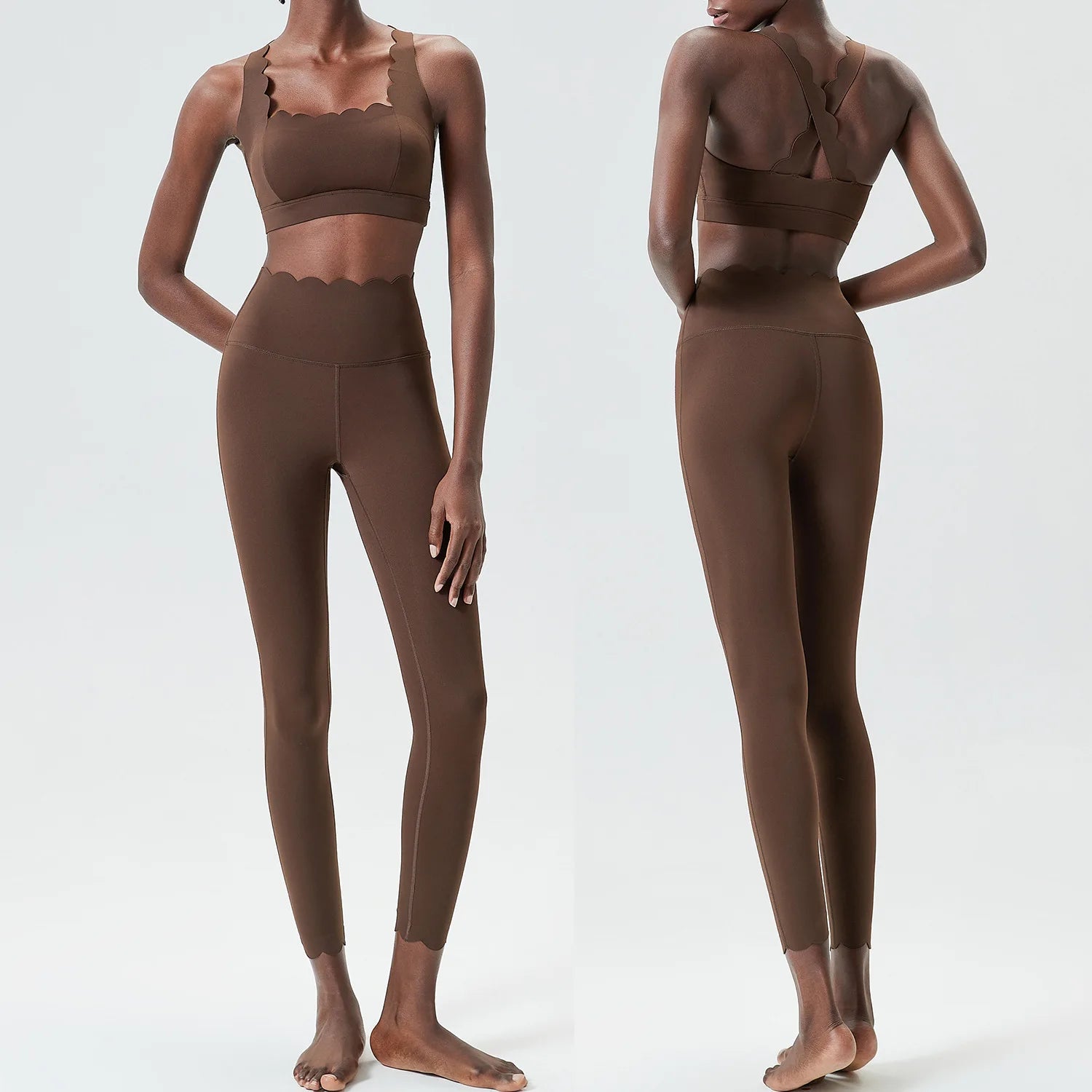 VYRENA Slim Yoga Suit — Women's 2-Piece Breathable Gym Set