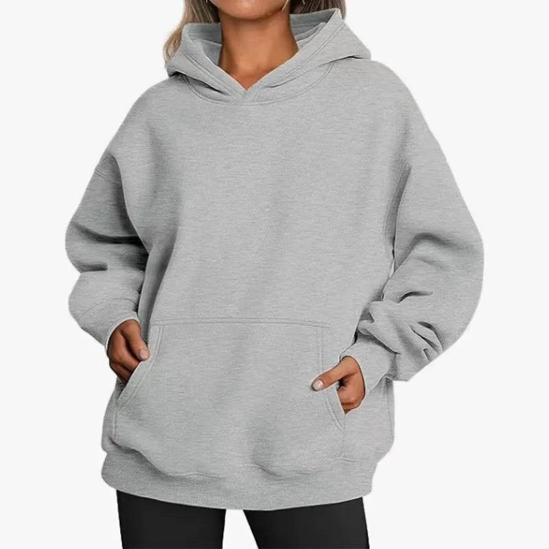VYRENA Fleece Oversized Hoodie | Women's Warm Pullover Sweatshirt