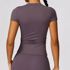 VYRENA Sports T-Shirt — Women's Short Sleeve Stretchy Gym Tee