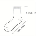 6 pairs of women's mid leg pleated socks, suitable for casual clothing, daily comfortable and soft texture