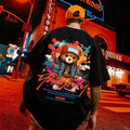 VYRENA Men's Oversized Tee — Bear Print Casual Gym T-Shirt