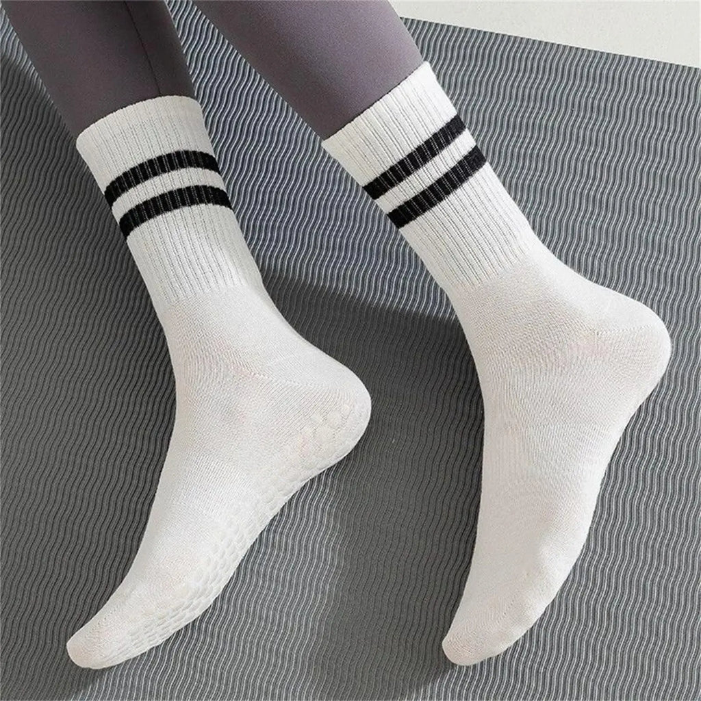 Women's Pilates Grip Socks 2 Pack - Non-Slip Yoga Socks for Barre & Gym