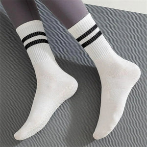 Women's Pilates Grip Socks 2 Pack - Non-Slip Yoga Socks for Barre & Gym