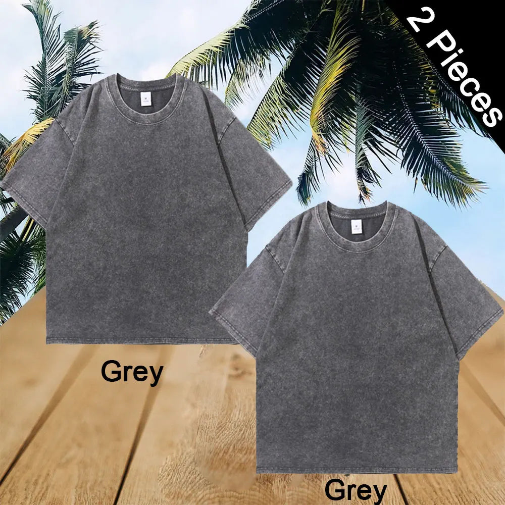 VYRENA Women's Heavyweight Tee — Acid Wash Oversized Gym T-Shirt