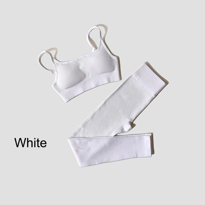 VYRENA Seamless Set — Sports Bra, Crop Top & Leggings