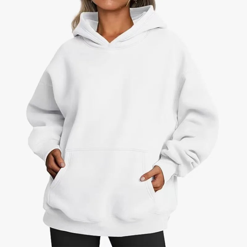 VYRENA Fleece Oversized Hoodie | Women's Warm Pullover Sweatshirt