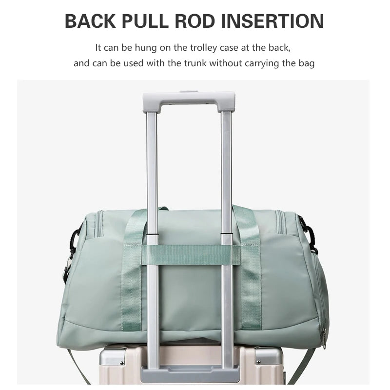 Gym Duffel Bag with Wet/Dry Compartment - Training Bag for Women & Men