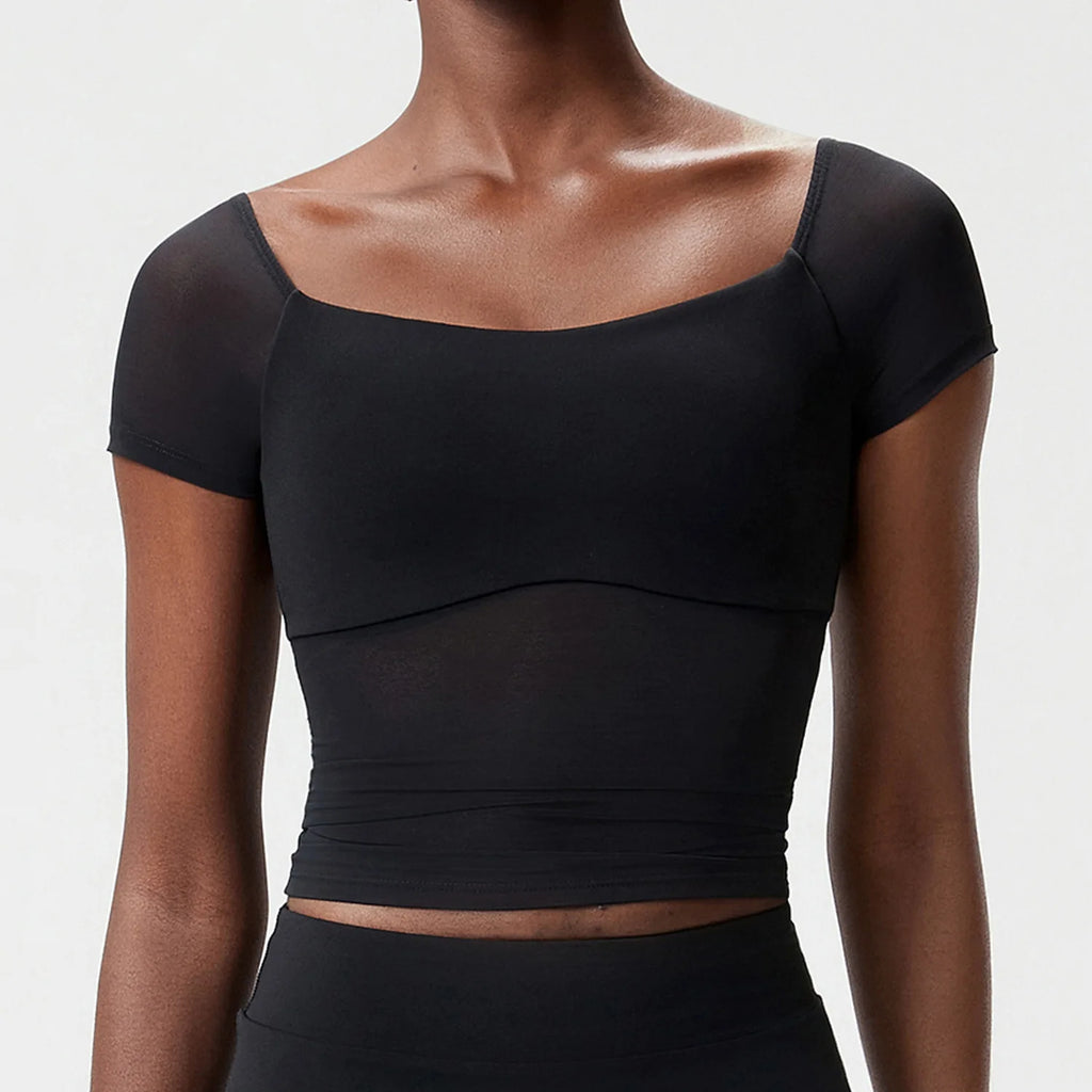 VYRENA Slim Fit Workout Top — Women's Gym Running T-Shirt