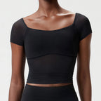 VYRENA Slim Fit Workout Top — Women's Gym Running T-Shirt
