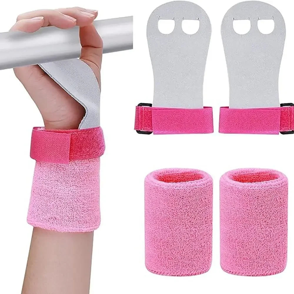 Gymnastics Grip Wristbands - Anti-Slip Palm Grips for Gym & Bar Work