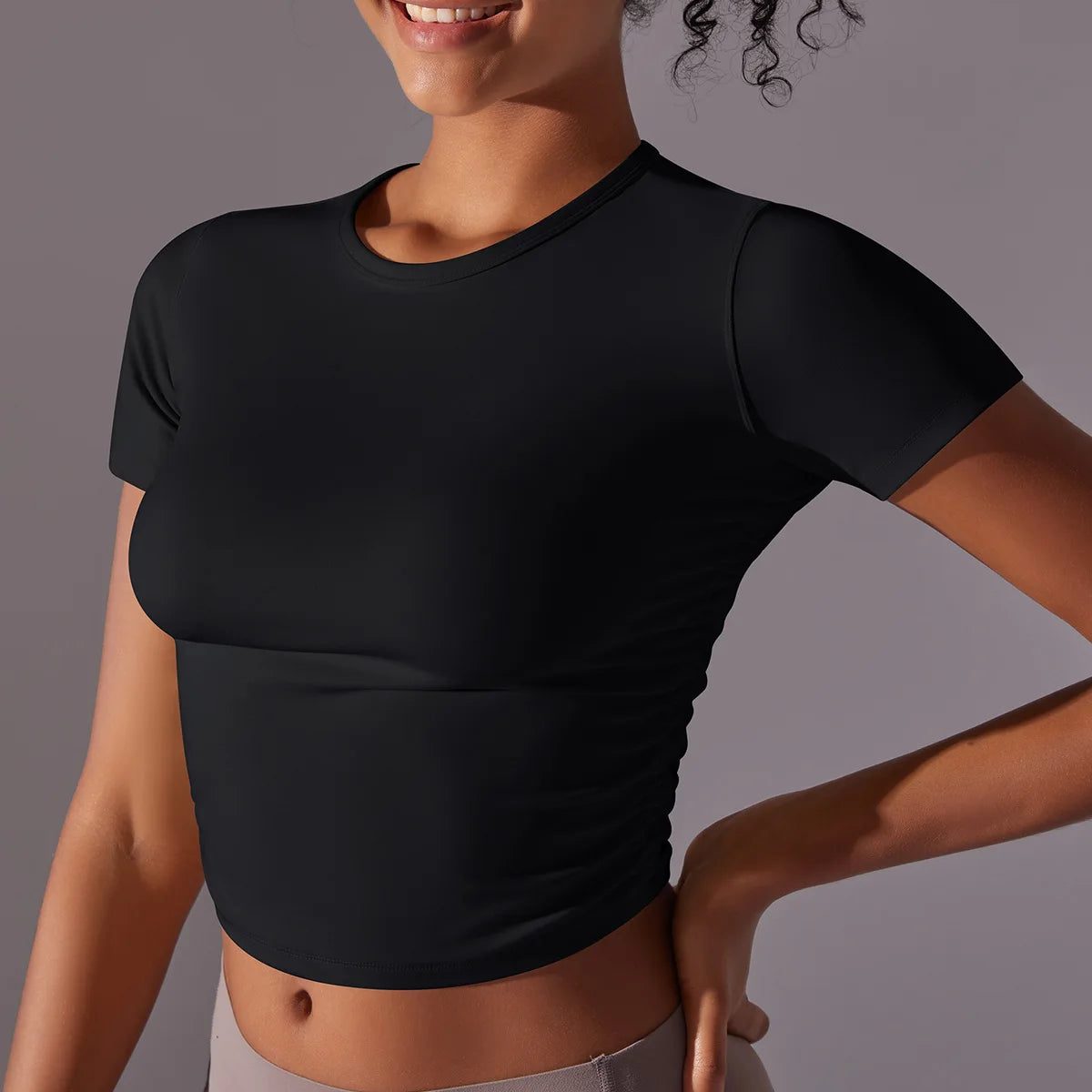 VYRENA Workout T-Shirt — Women's Short Sleeve Solid Sport Top
