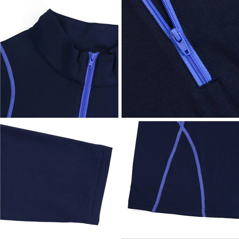 VYRENA Thermal Zip Gym Shirt — Women's Long Sleeve Warm Sports Top