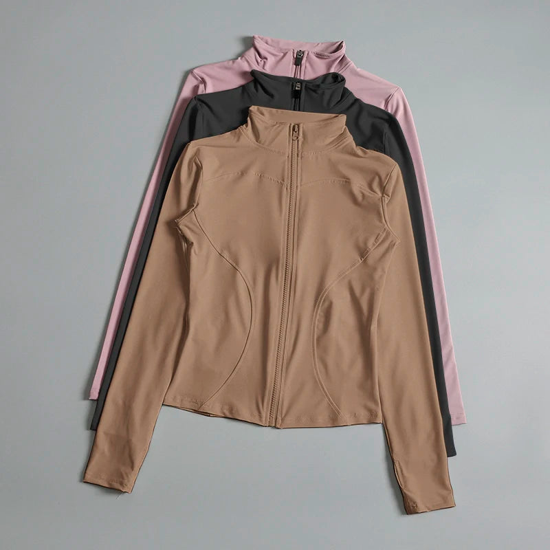 VYRENA Zip Sports Jacket | Women's Long Sleeve Gym Top