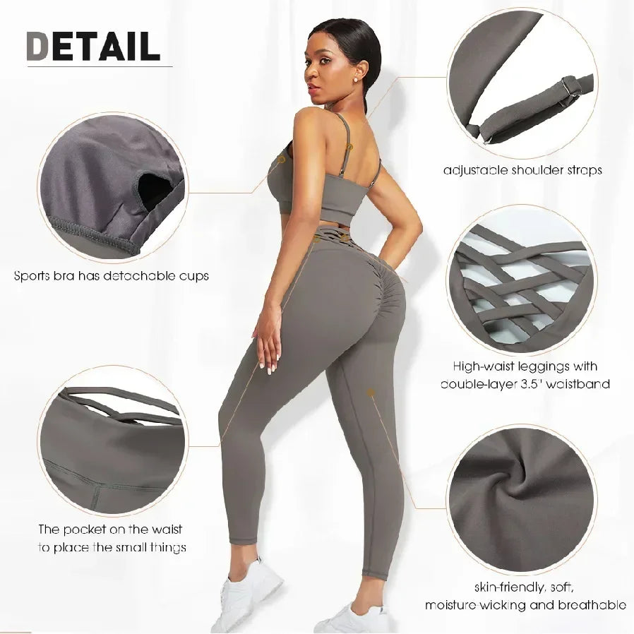 VYRENA Studio Hoodie Set — 3-Piece Women's Gym Tracksuit