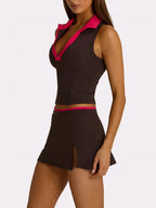 VYRENA Strappy Yoga Set — Seamless Bra & High-Waist Scrunch Shorts