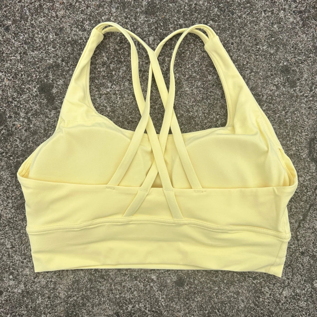VYRENA Cross-Back Fitness Bra — Shockproof High-Strength Gym Sports Top