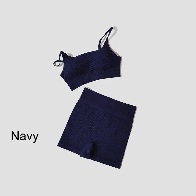 VYRENA Seamless Set — Sports Bra, Crop Top & Leggings