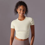 VYRENA Workout T-Shirt — Women's Short Sleeve Solid Sport Top