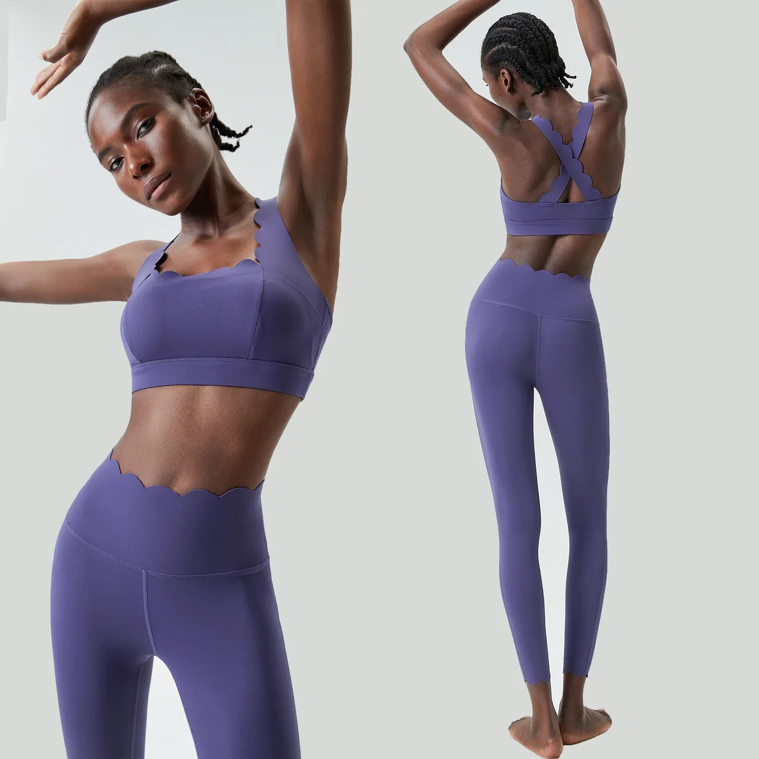 VYRENA Slim Yoga Suit — Women's 2-Piece Breathable Gym Set