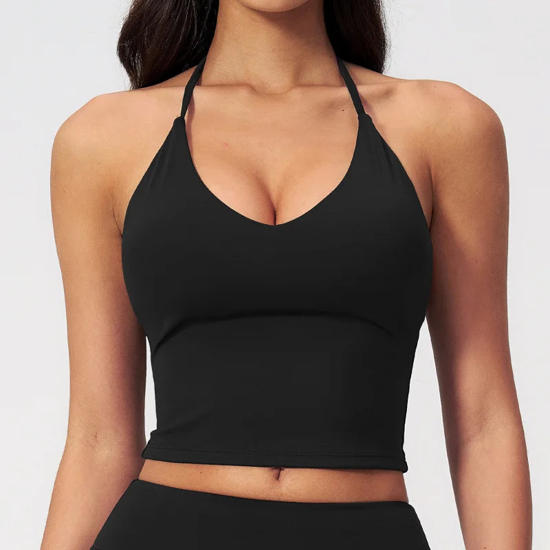 VYRENA Slim Gym Vest — Padded Sports Top with Chest Pads