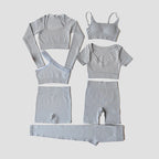 VYRENA Studio Set — Seamless Sports Bra, Crop Top & Leggings