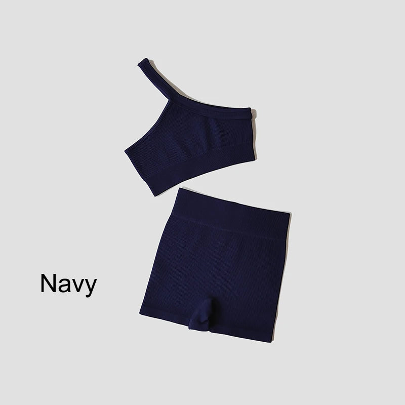VYRENA Seamless Set — Sports Bra, Crop Top & Leggings