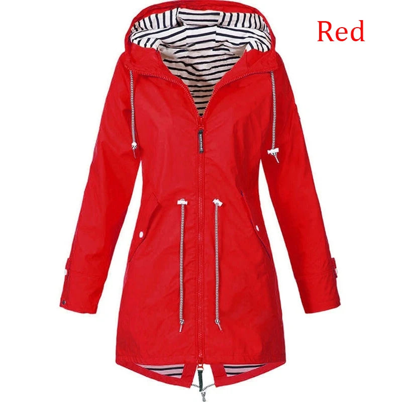 VYRENA Waterproof Hooded Windbreaker | Women's Sports Zip Jacket